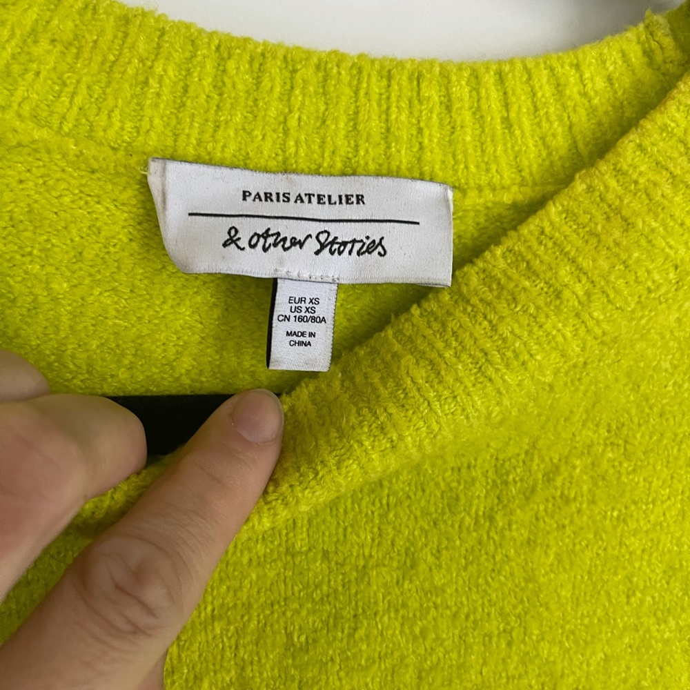 And Other Stories Neon Green Sweater - Picture 2 of 3